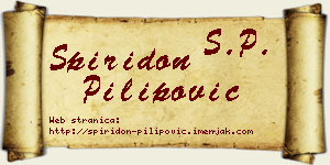 Spiridon Pilipović vizit kartica